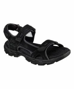 Skechers | Black Gander Alec Suede Sandal - Men