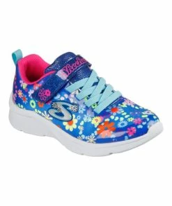 Skechers | Blue & Light Turquoise Daisy Fun Microspec Running Shoe - Girls