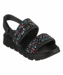 Skechers | Black Footsteps Lil' Glam Party Sandal - Girls