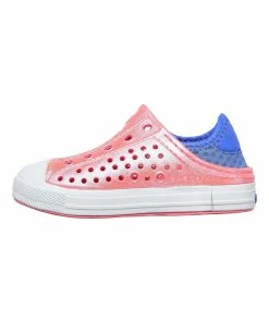 Skechers | Pink & Blue Guzman Steps Perforated Sneaker - Girls -Cheap Skechers Store zu105348546 alt 4 tm1655814279