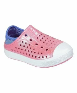 Skechers | Pink & Blue Guzman Steps Perforated Sneaker - Girls
