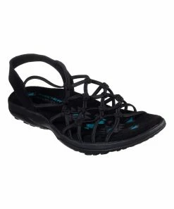 Skechers | Black Reggae Slim Forget Me Knot Sandal - Women